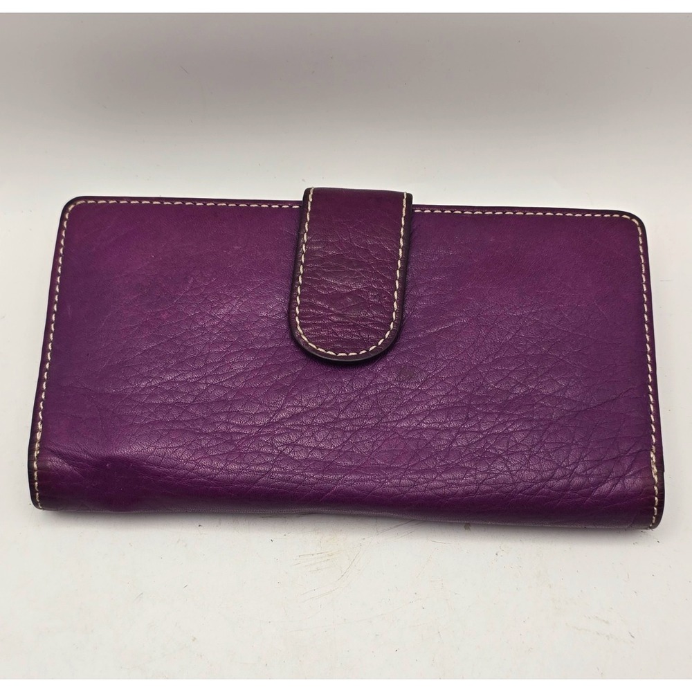 Women's Purple Solid Folding Wallet with Credit Card Feature for Women